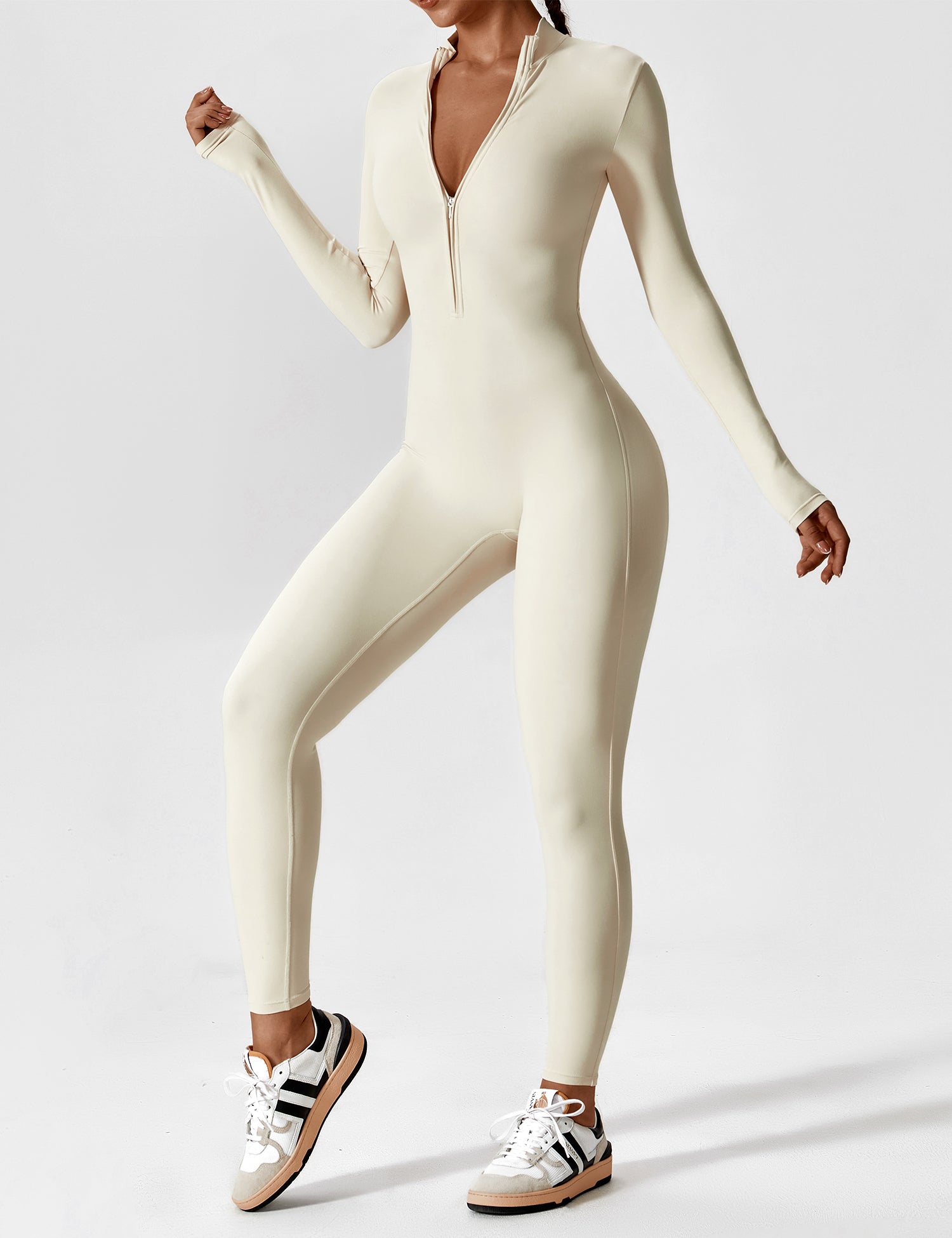 April - Stylish Long-Sleeve Jumpsuit