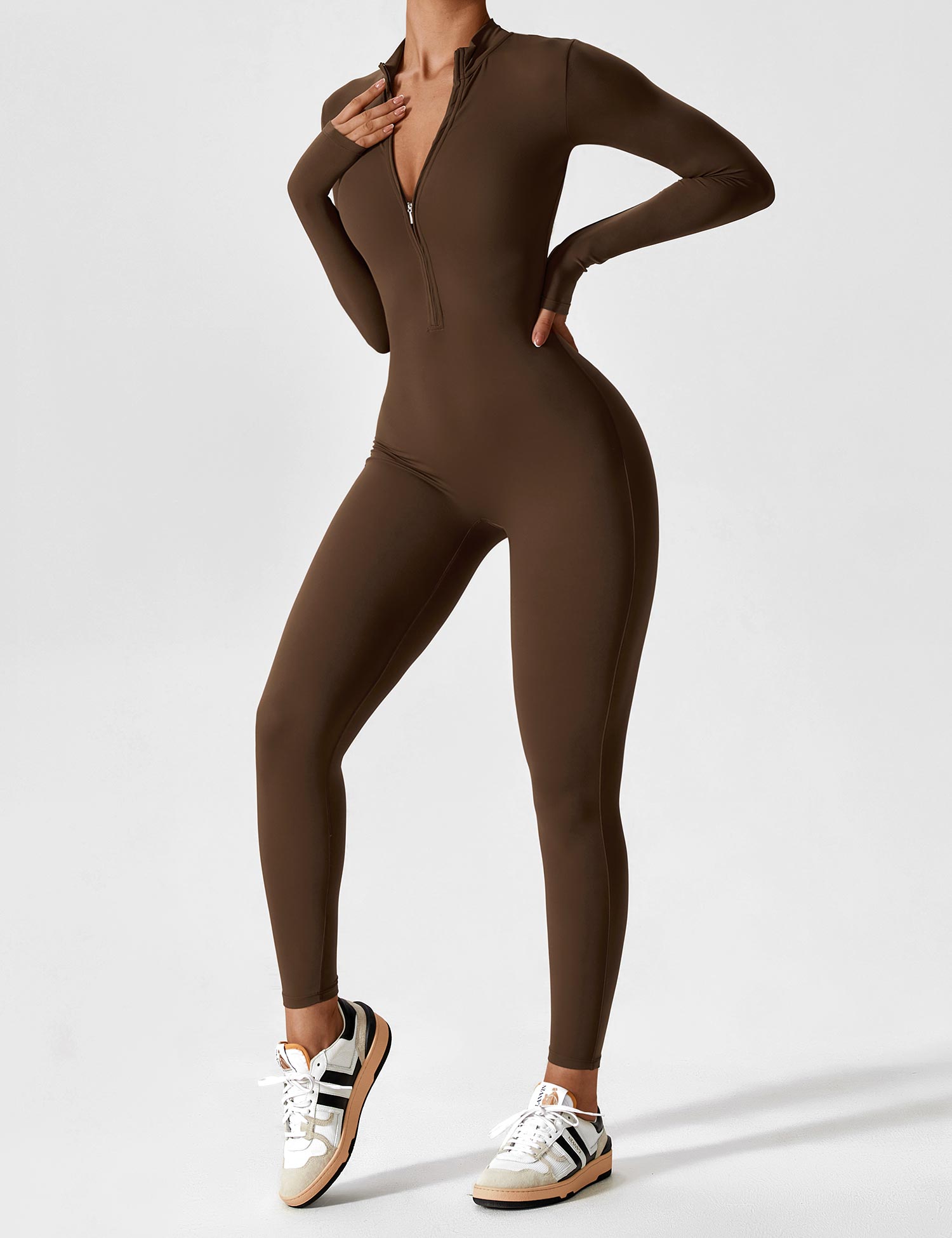 April - Stylish Long-Sleeve Jumpsuit